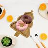 Xmas Tree Shaped Tableware Wooden Christmas Tree Plate with Compartments Dessert Boards  Restaurant
