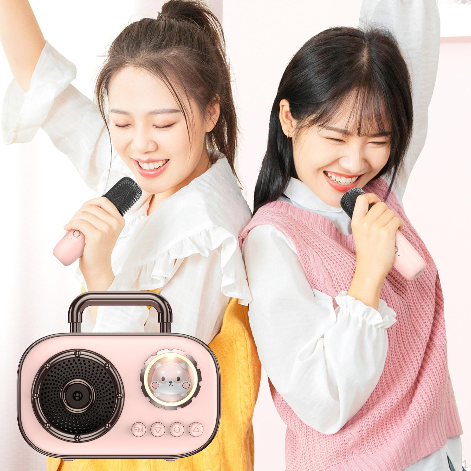 

Караоке-машина, домашний динамик KTV для мальчиков и девочек на день рождения, подростков белый