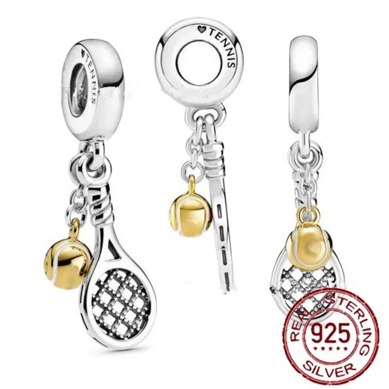 Neue Original Kupferkugel Charms Fußball Basketball Golf Ohrringe Perlen Anhänger Passend für Armband Halskette Schmuck Geschenk