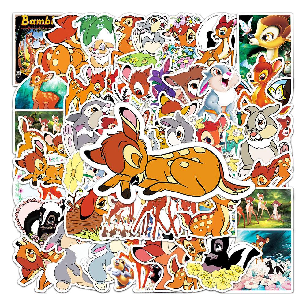 10/30/50pcs Cute  Cartoon Bambi Stickers Decals Waterproof DIY Bike Stationery Laptop Kawaii Anime Decoration Sticker