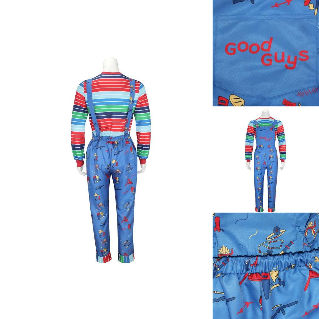 Chucky Cosplay Outfit Polyester Fabric Street Fashion Available In Multiple Sizes