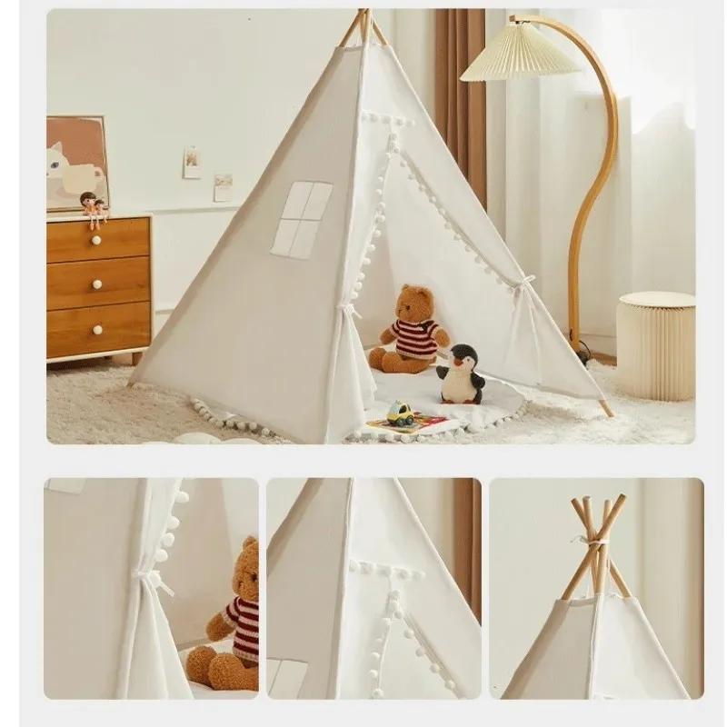 Portable Kid Tent 1.6M1.3M Children's Play House Wigwam Teepee Tipi Toddler Ball Pit Castle Play Room for Girls