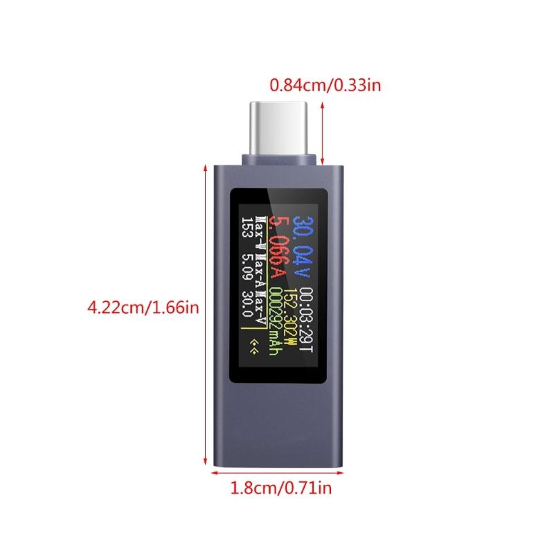 Přesný tester nabíjení Analyzátory nabíjení USB Přenosný nabíjecí nástroj Hliníková kontrola nabíjení pro zdraví baterie