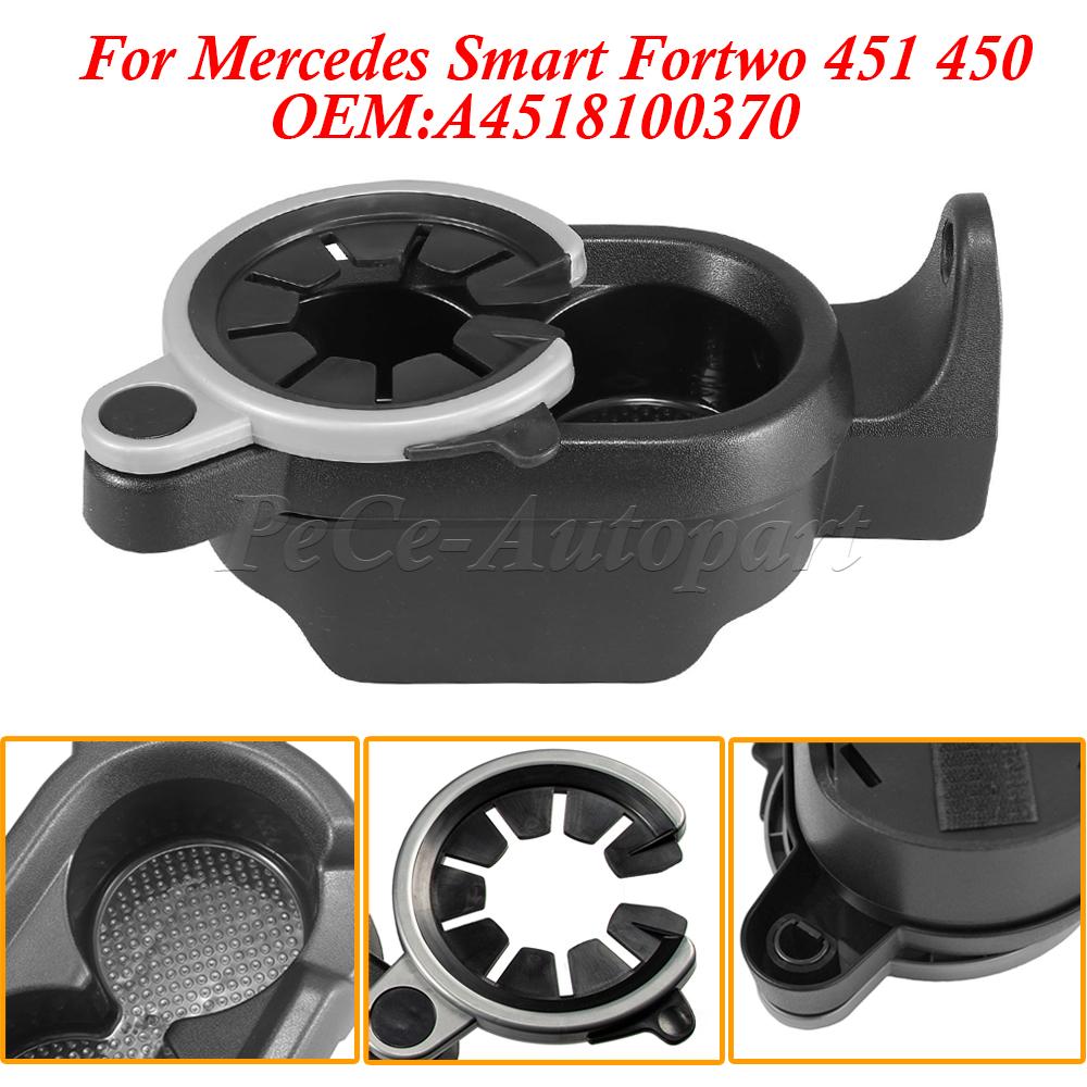 Car Drinks Holder Cup Mount Center Console Double Cup Holder For Mercedes Smart Fortwo 451 450 1998-2015 A4518100370