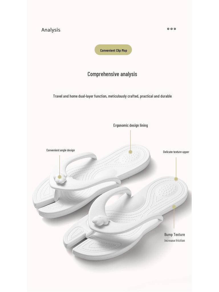 Foldable Women's Non-Slip Travel Flip Flops - Portable, Wear-Resistant, Soft Sole for Outdoor Fashion