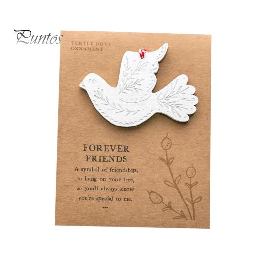 

Дружба Рождественское украшение с конвертом для сообщения Дружба Голубь Поздравительная открытка Навсегда Друзья Памятка A