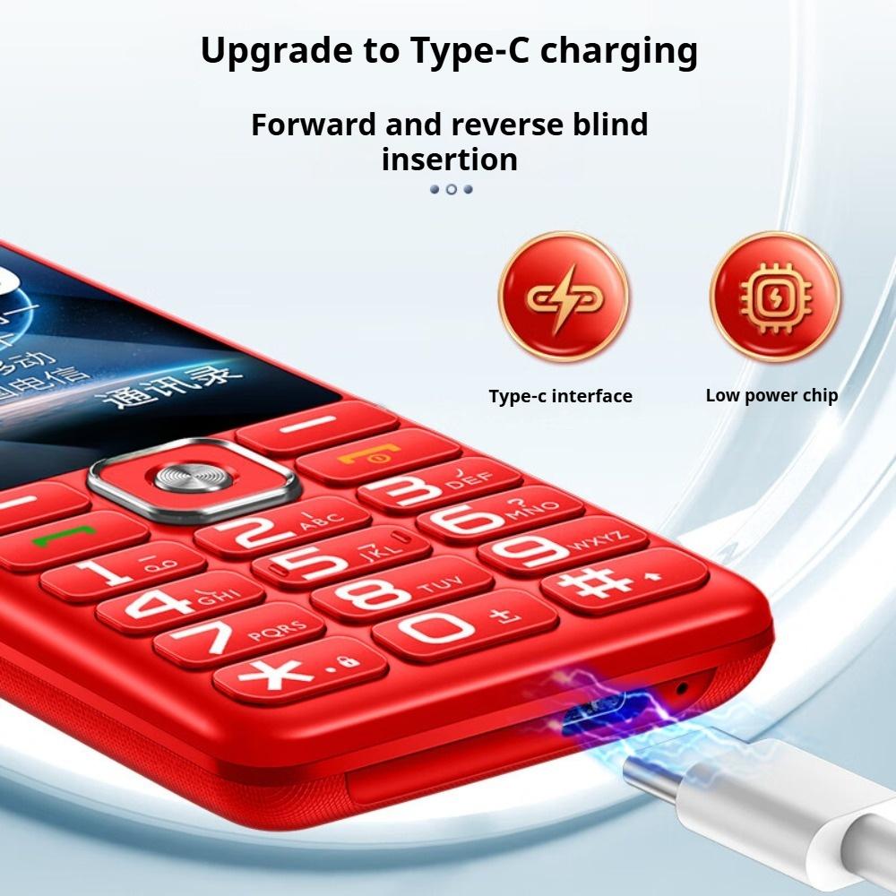 To Cool 4G Full Netcom The Elderly Mobile Phone Button Elderly Machine Long Standby Loud Sound