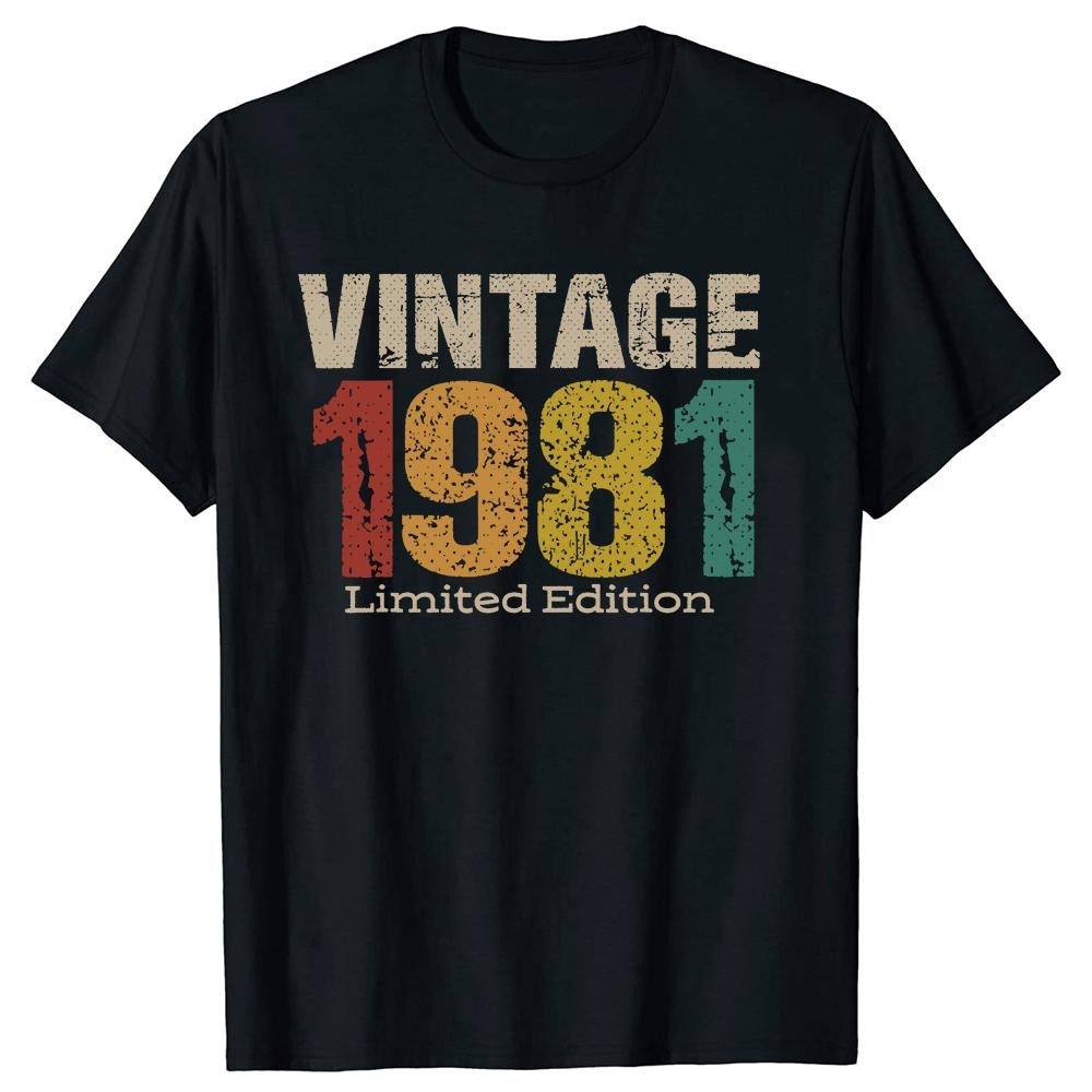 

45 Year Old Gifts Vintage 1981 Limited Edition 45th Birthday Mens Awesome TShirt Graphic Tee Tops Daddy Husband Presents - Me... S разноцветный