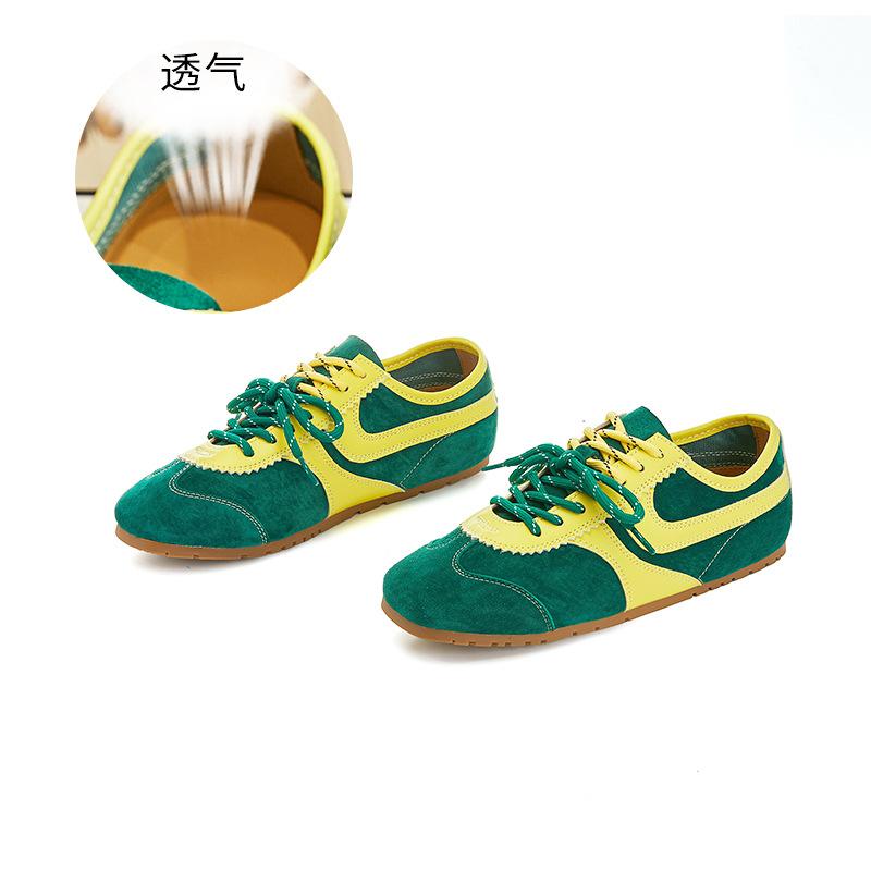 Leather Women's Autumn New Flat-bottomed Sports Shoes Women's Casual Versatile Shoes Children's Solid Color Women's Shoes Trend