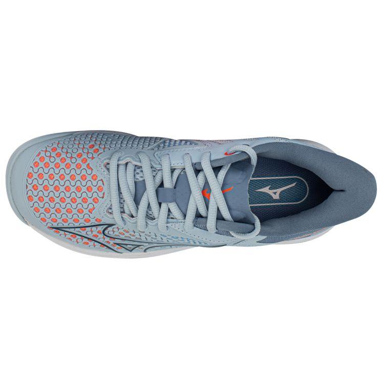 Mizuno Wave Enforce Shock Absorbing Non-Slip Durable Breathable Low-Top Tennis Shoes Women Sneakers Blue Orange 61GA227104