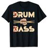 Funny Drum & Bass _ Rum & B-Ass Lovers Drummer Leisure Men's T-Shirt Clothing Women Cotton Short Sleeve Tee Shirts Vintage Tops