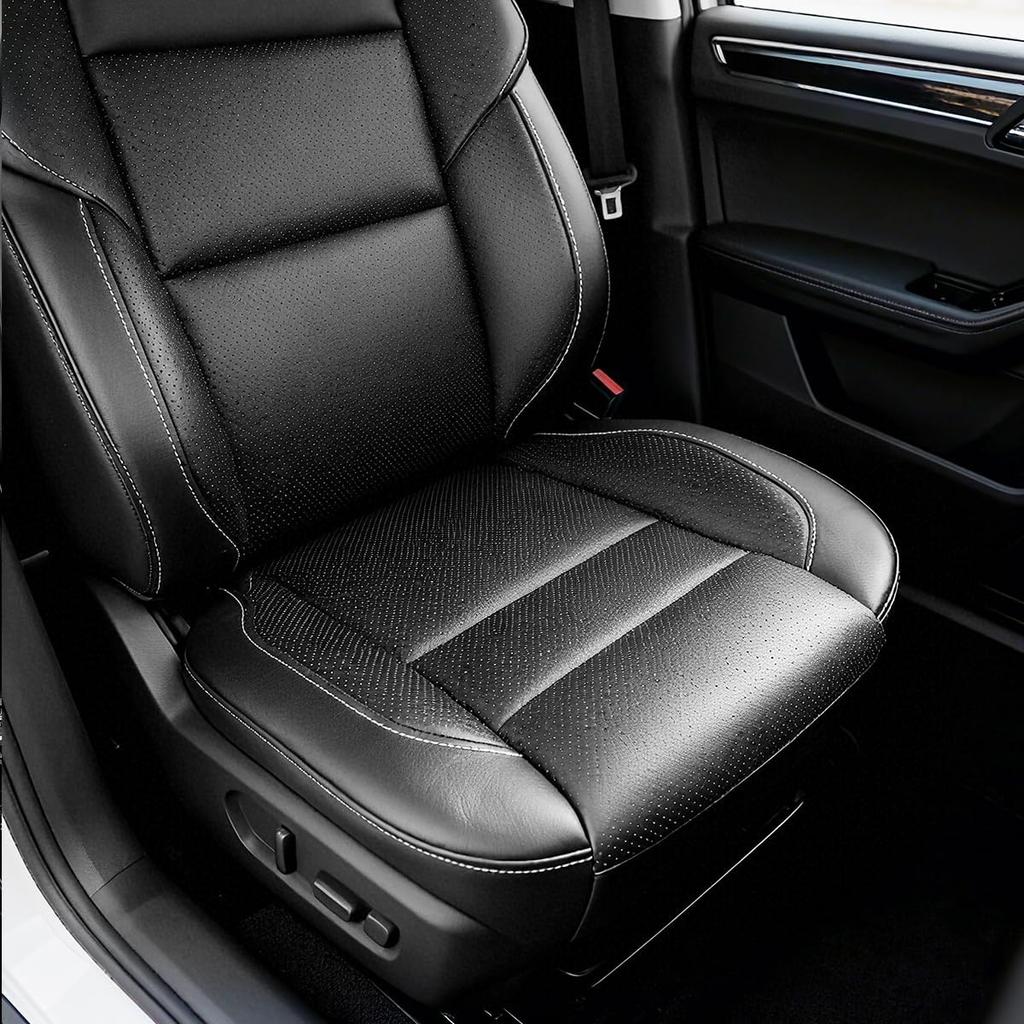 Fahrerseite Unten Leder Sitzbezug Perforiert FRSD0307DBGL Passend für Chevy Silverado 1500 2500 HD 3500 HD Tahoe Sierra LTZ 2014-2019 - Links oder Rechts