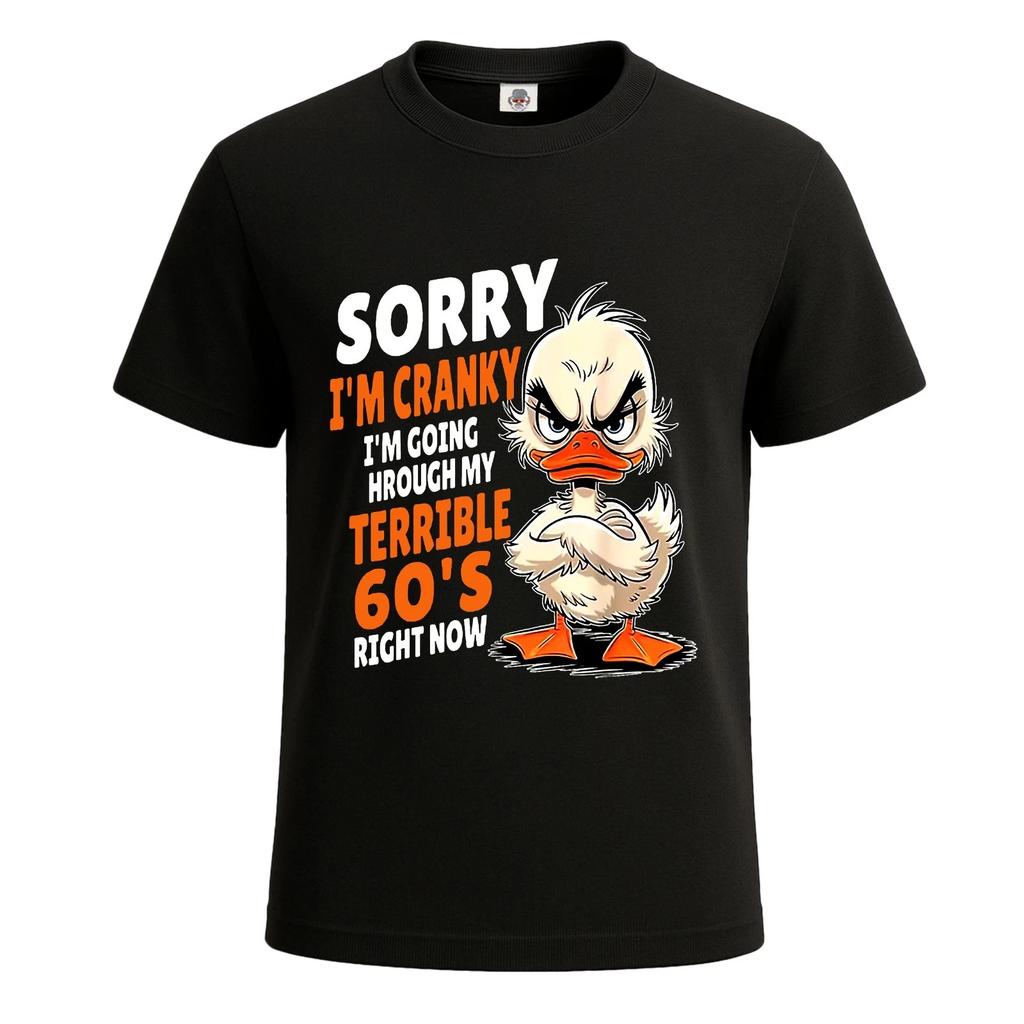 Sorry I'm Cranky I'm Going Through Mens T-Shirt Graphic Print Novelty Tee Top
