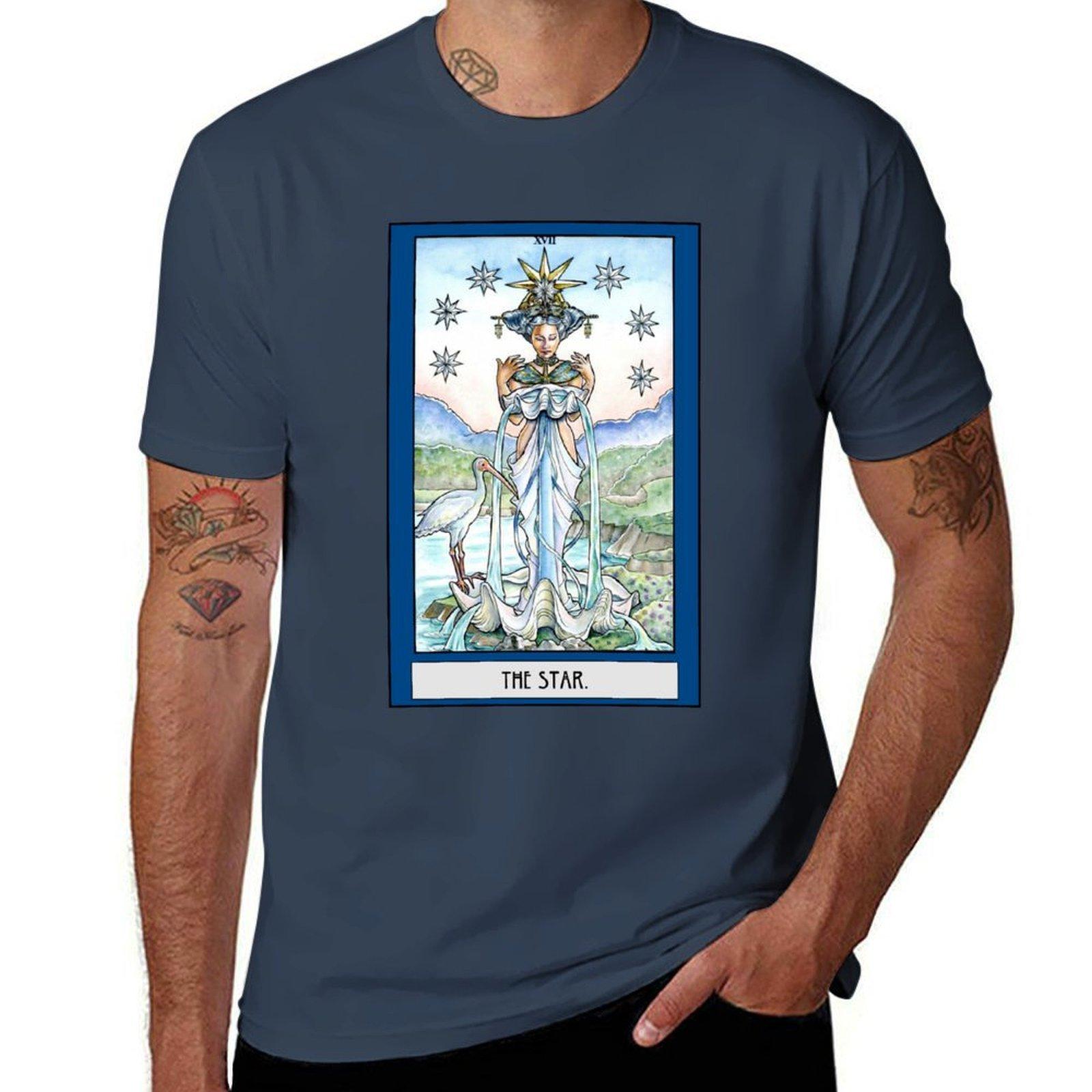 The Star Tarot Card TShirt Summer Holiday Casual Tee S