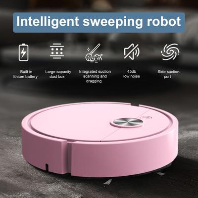 Intelligent Sweeping Robot Vacuum Cleaner 300pa Powerful Suction Compact Design Rechargeable Easy Maintenance Mopping Robot