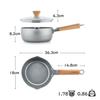 SENSARTE Yukihira Pot, Non-Stick, with Lid, 18cm, Single-Handed Saucepan, Yukihira Pot, Induction and Gas Compatible, Saucepan, Milk Pan, Multi-Purpos