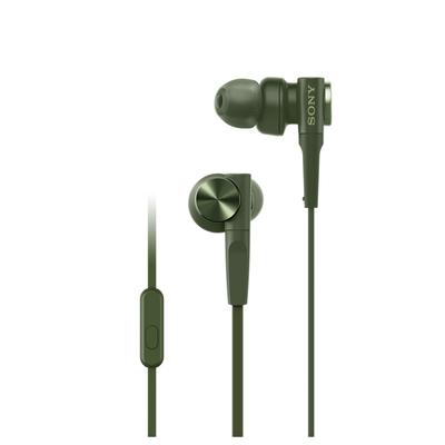 Sony Słuchawki douszne głęboki bas model kanałowy z pilotem i mikrofonem Zielony G MDR-XB55AP MDR-XB55AP