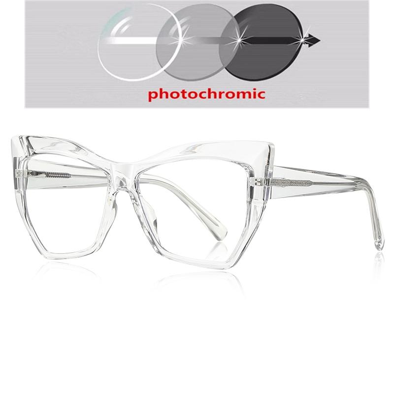 Big Frame Cat Eye Nearsighted Eyeglasses For Women TR90 Oversized Short-sight Prescription Spectacles Female 0 -0.5 -0.75 To -6.0