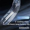 New Neck Fan 6000mAh Mini USB Digital Display Rechargeable Portable Fan Powerful Fast Air Cooling Bladeless Mobile Fan Outdoor Cooler