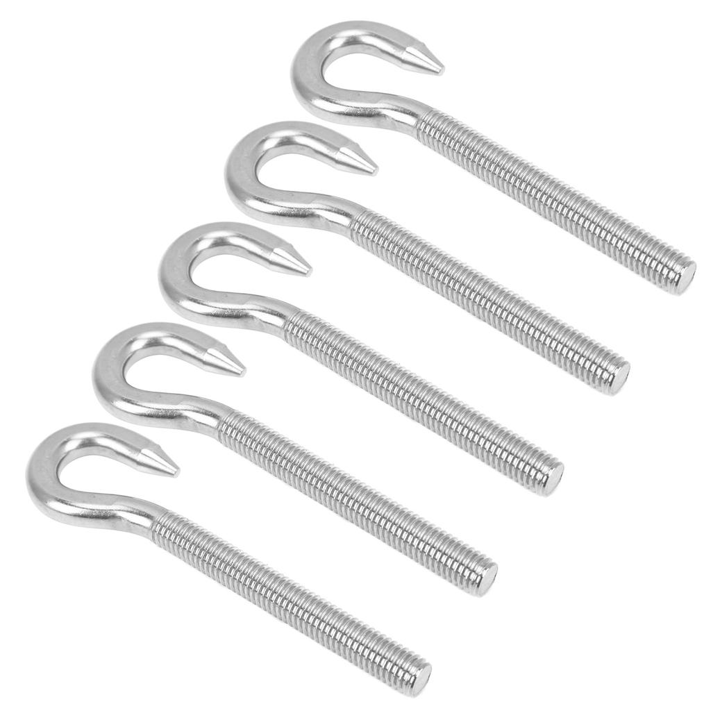5Pcs Screw Hook Stainless Steel High Hardness Cup Hook for Mechanical Equipment HomeM8