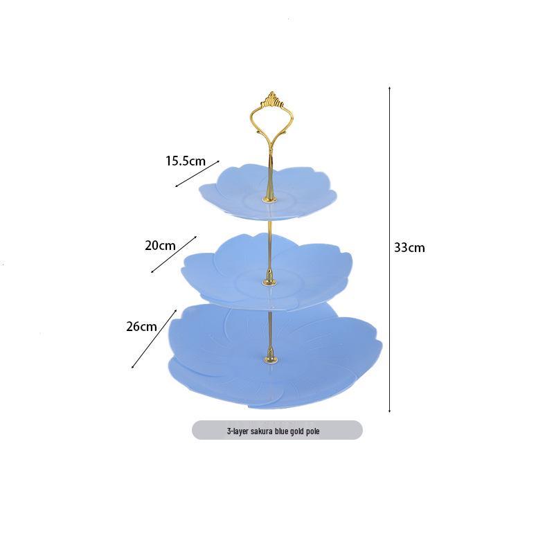 

Трехъярусная подставка для торта к европейскому полуденному чаю - креативный многослойный пластиковый поднос для десертов и фруктовая тарелка