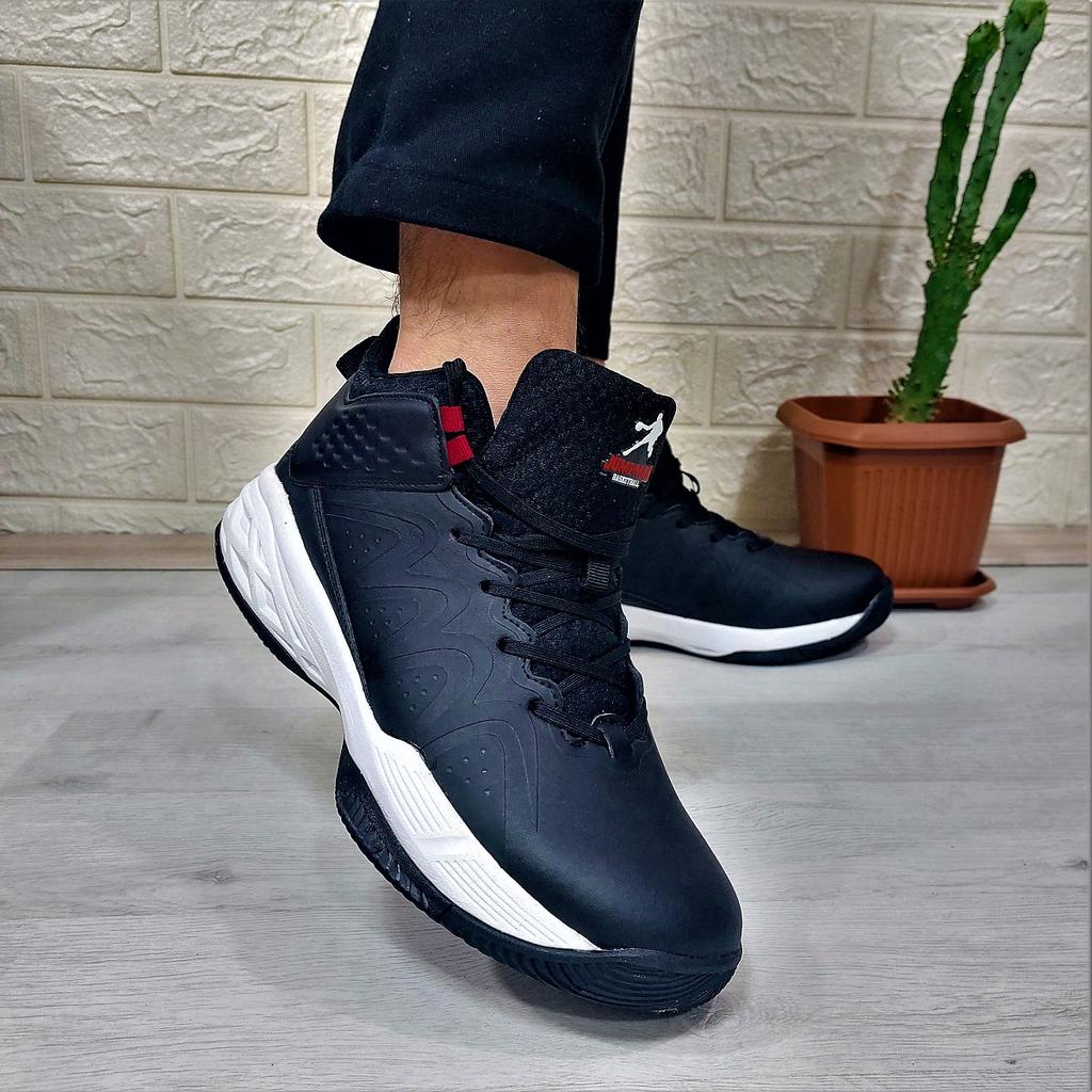 Jump 28652 Black-White High-top Basketball Sports Shoes
