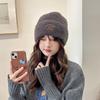 Autumn and Winter Women's Hat Plush New Korean Knitted Hat Versatile Warm Ear Protection Thickened Fashionable Wool Hat Cold Hat
