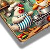 Funny Chicken Chef Metal Sign 8x12 Inch Kitchen Bar Garage Decor Wall Art