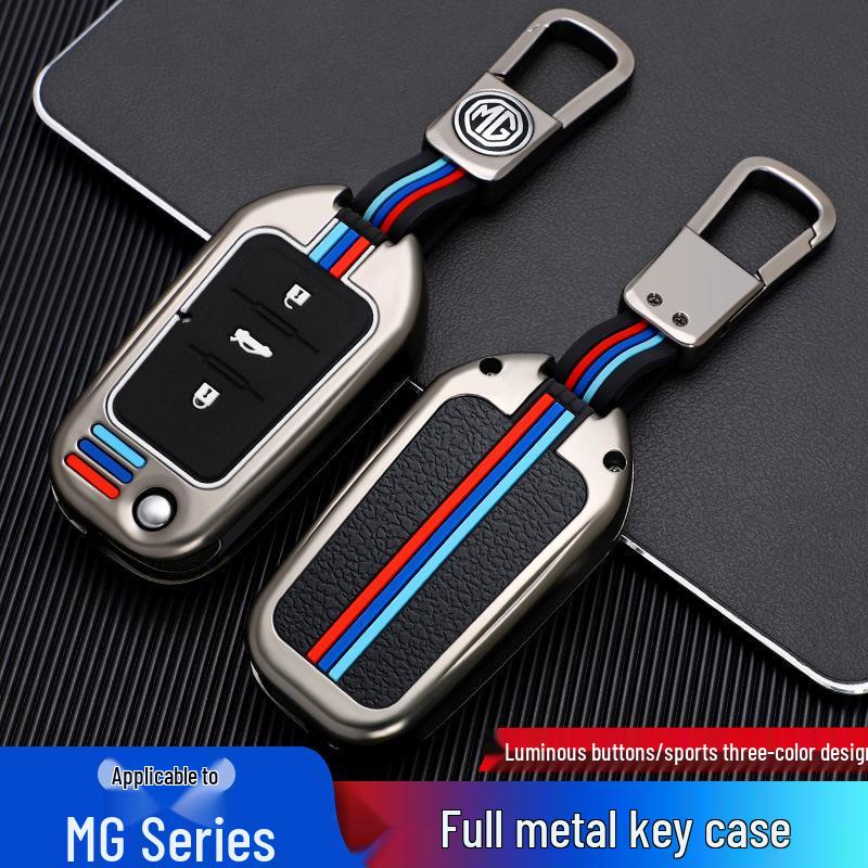 MG Car Key Case: Genuine Leather Creative Key Bag for MG6, ZS, GT, Ruihang, MG3/5, and HS Models