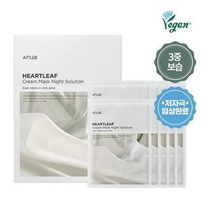 Heartleaf Cream Mask Night Solution Sheet 10ea