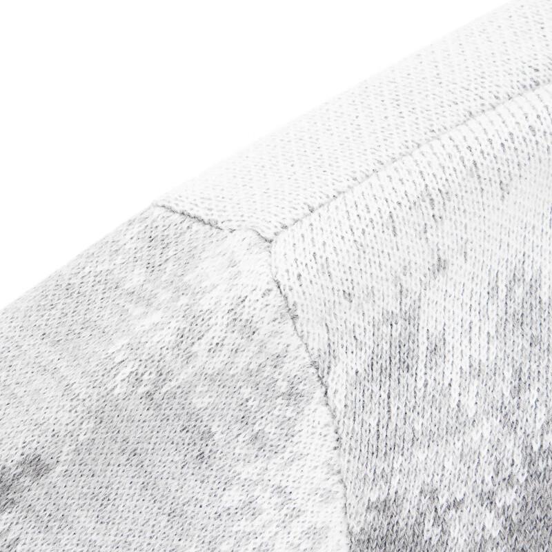 QiPai Men's Round Neck Pullover Wool Blend Sweater