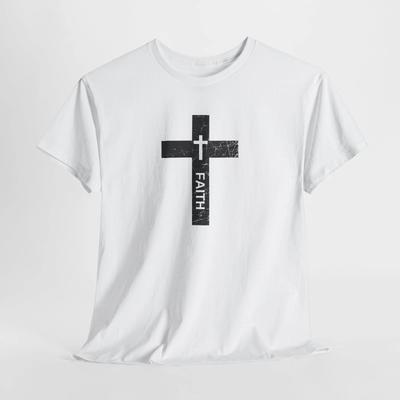 Religious Cross Unisex Tee Faith Christian Shirt Heavy Cotton T-shirt