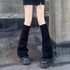 1Pair Cute Lolita Warmer Flared Socks Autumn Winter Calf Gaiter Stylish Leg Warmers Cartoon Solid Color Long Tube Leg Warmer