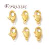 18K Gold Plated Brass Lobster Clasp For Jewelry,DIY Necklace Bracelets Accessories, Clasps Connectors Findings,Jewelry Making