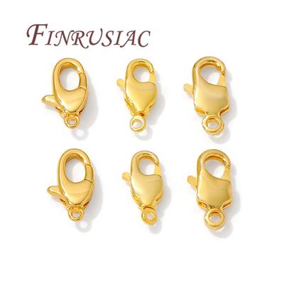 18K Gold Plated Brass Lobster Clasp For Jewelry,DIY Necklace Bracelets Accessories, Clasps Connectors Findings,Jewelry Making