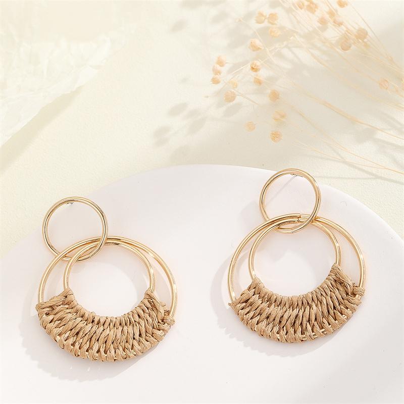 

Серьги-подвески Summer Candy Circle, выполненные вручную, серьги Bohemian Resort, аксессуары хаки