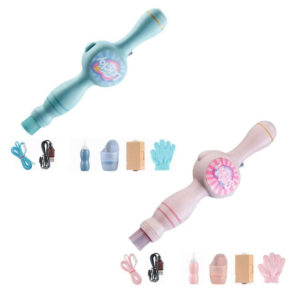 

Interactive Play Bubble Machine Colorful Automatic Bubble Blower for Party рожевий