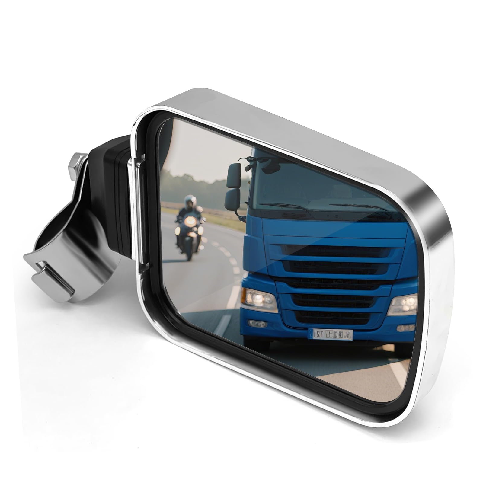 

HttDog Truck Back Shot Universal Side Auxiliary Chrome Expands Field of Reduces Blind Rear Highway Safe Lane Parts Mirror, Mirror, Mirror, Square,