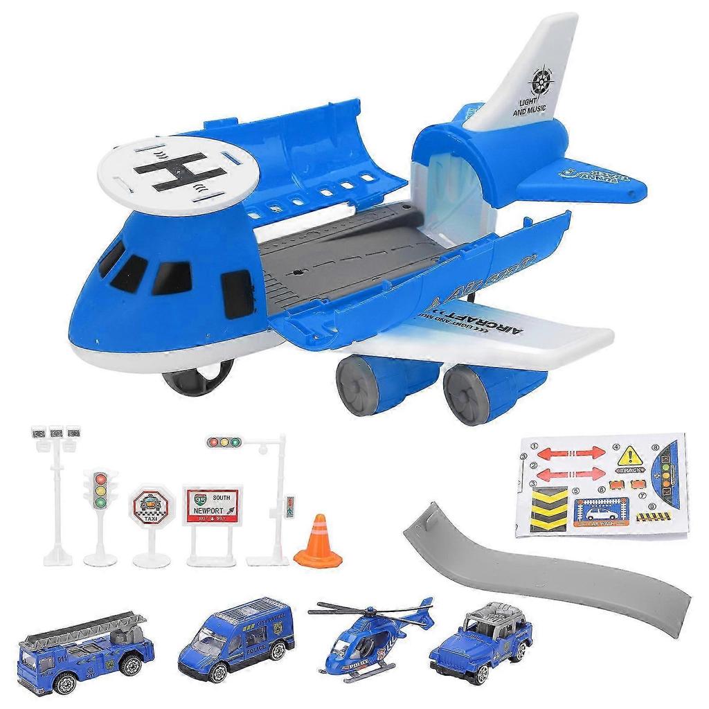 Transport Airplane Toy Plastic Material 2 Deformation Gameplay Burr Free Storeable Body Removable Plane ToysBlue 2025