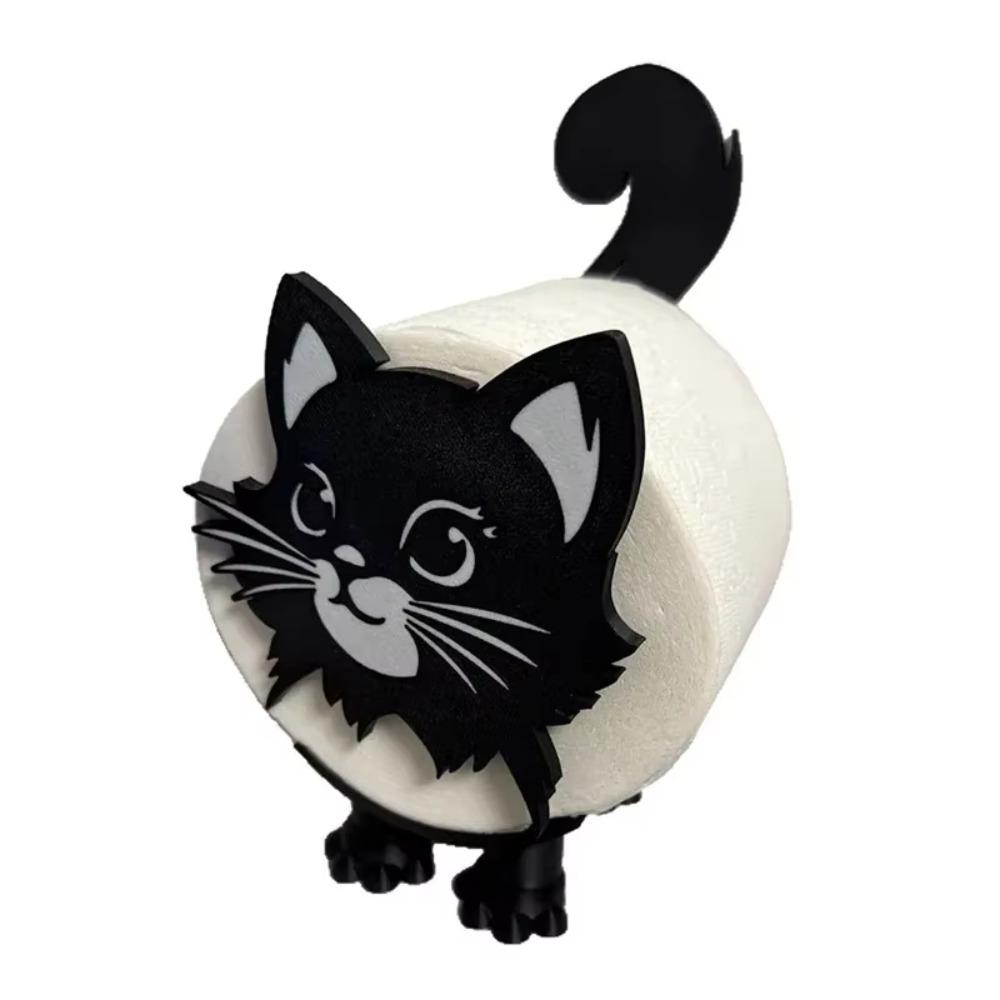 Cute Roll Holder Cat Toilet Paper Stand 3D Printed Cat Toilet Paper Holder  Tissue