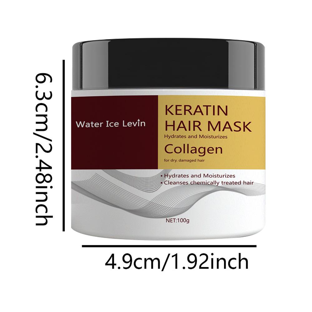 Keratin Hair Mask Hydrolyzed Keratin Collagen Hydrates Moisturizes Repairs Dry Damaged Hair Coconut Argan Oils 100g less