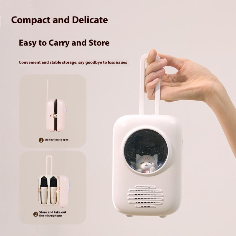Portable Bluetooth-compatible Speaker Sound Wireless Speaker with Retractable Handle Karaoke Outdoor Travel Party