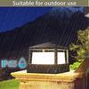 Lámpara de poste exterior de aluminio impermeable IP65 para jardín, césped, entrada de valla de puerta de villa, iluminación de pilar, blanco cálido menos