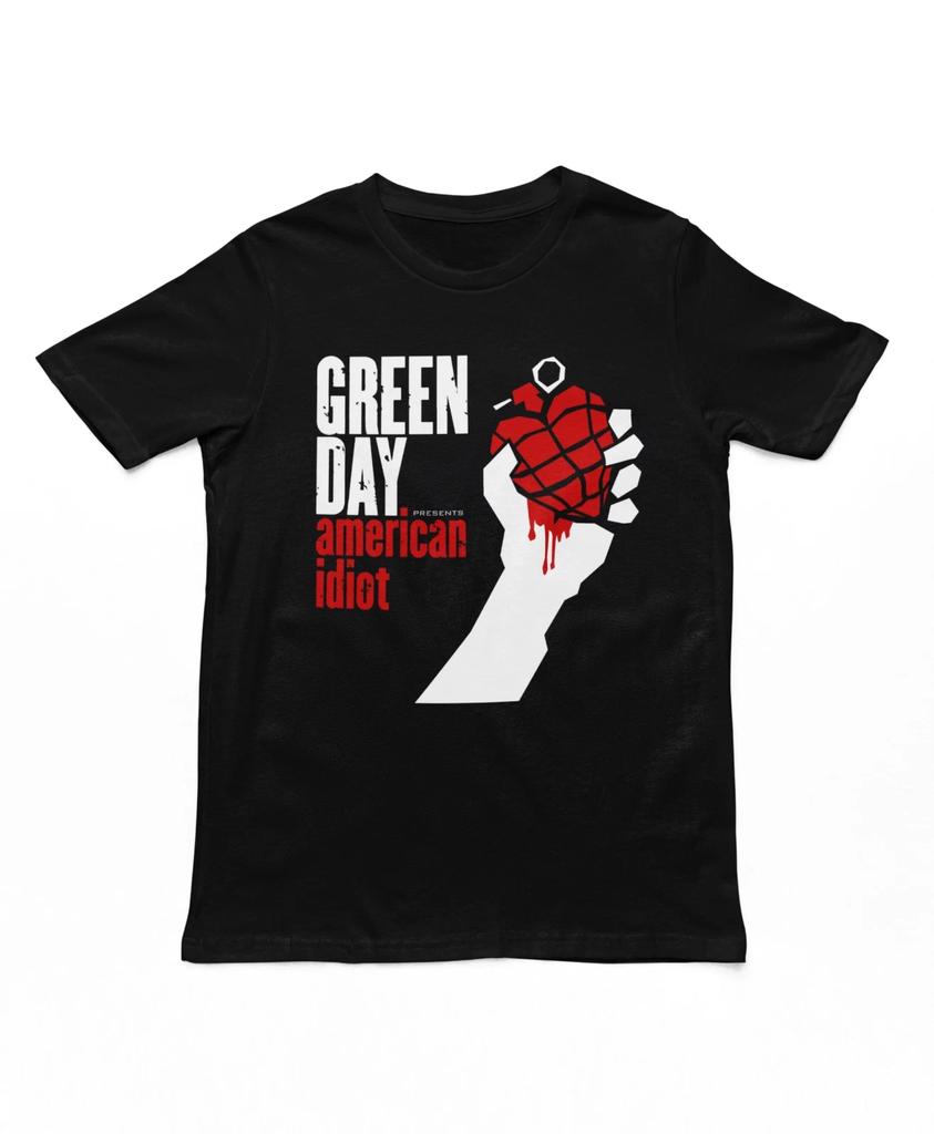 Green Day American Idiot Koszulka Męska Muzyka Rockowa Klasyczny Zespół Nowa Czarna