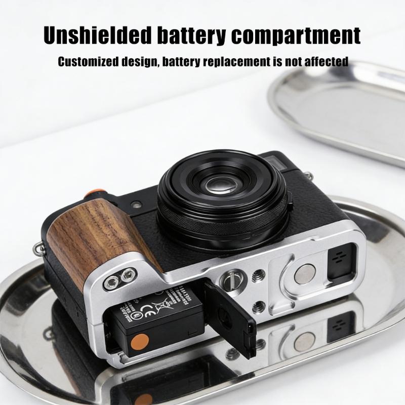 Camera Grip Quick Release Plate Direct Tripod Mount and Multiple Screw Holes for X100VI Handgrip L Shaped
