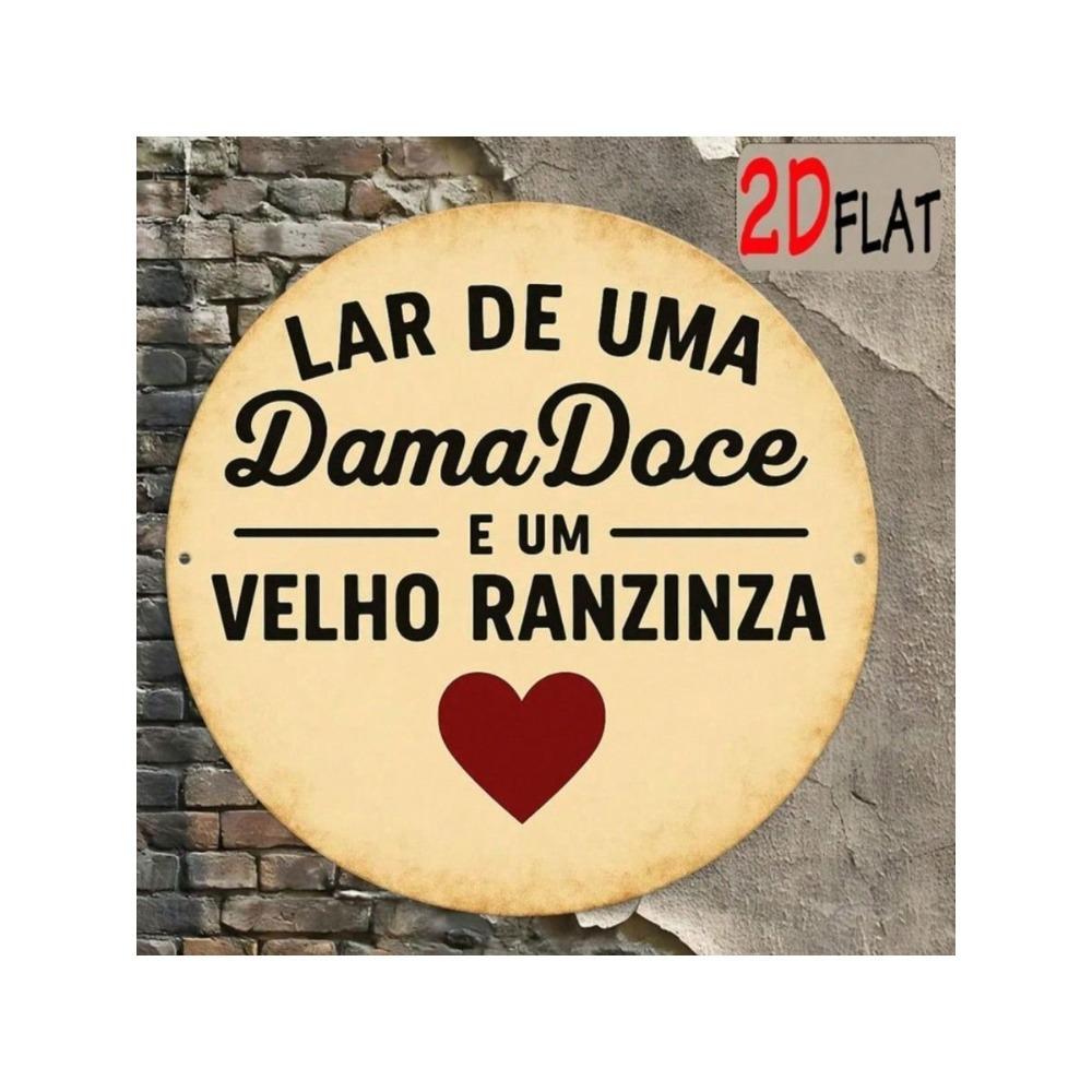 LAR DE UMA DamaDoce E UM VELHO RANZINZA Metal Wall Art Decor