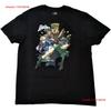 JP Anime JoJos Bizarre Adventure T Shirt Black Part 2 Official New Without Tags Vintage Washed Top For Everyday Wear Breathable