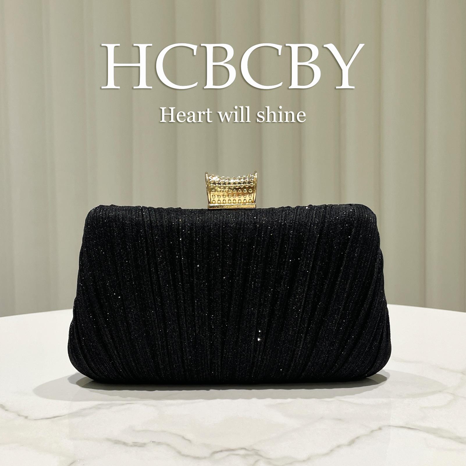 Women s Sparkly Purses Evening Bag Handbags Formal Pleated Clutch Bag with Chain for Prom Wedding Party Crossbody Shoulder Evening Bag for Women one size чёрный