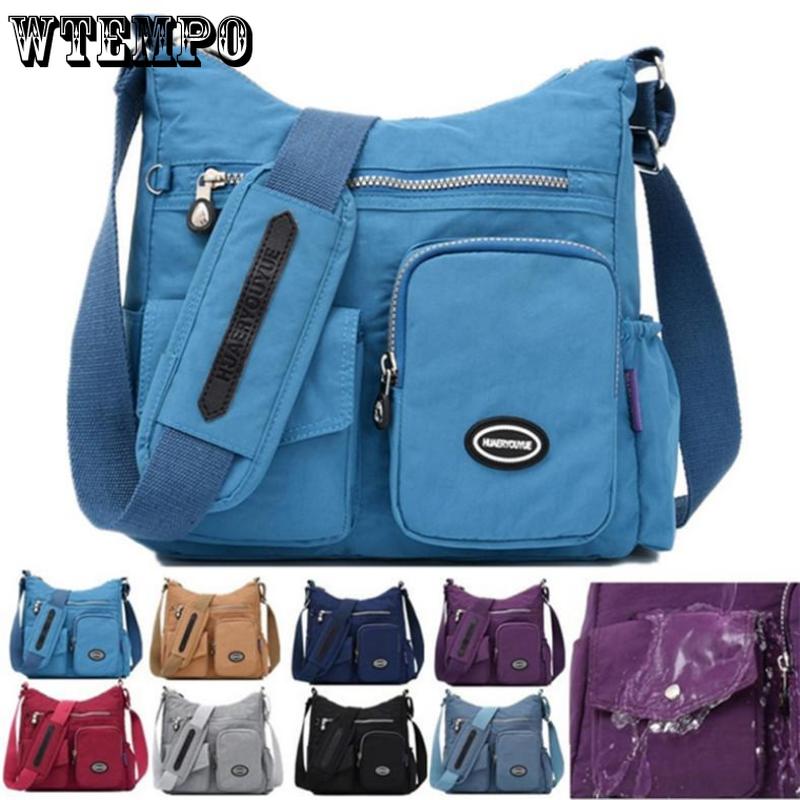 WTEMPO Ladies Casual Fashion Waterproof Nylon One-shoulder Travel Messenger Bag