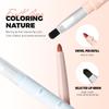 Double-headed Fine Slim Lip Pencil with A Brush Waterproof Easy To Color Matte Long-lasting Waterproof Non Stick Cup Pigment Sexy Lip Cosmetics